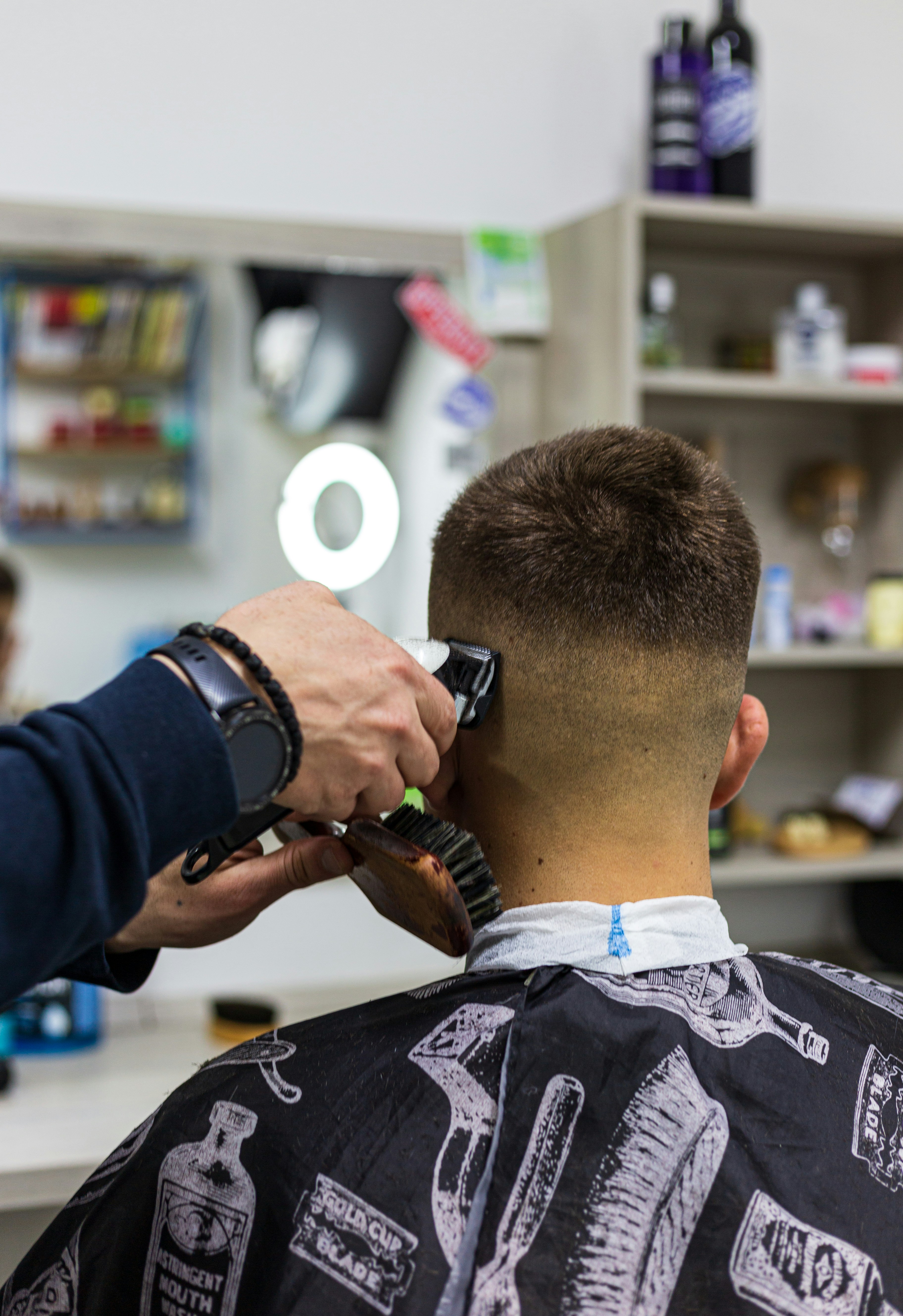 Fade haircut from behind