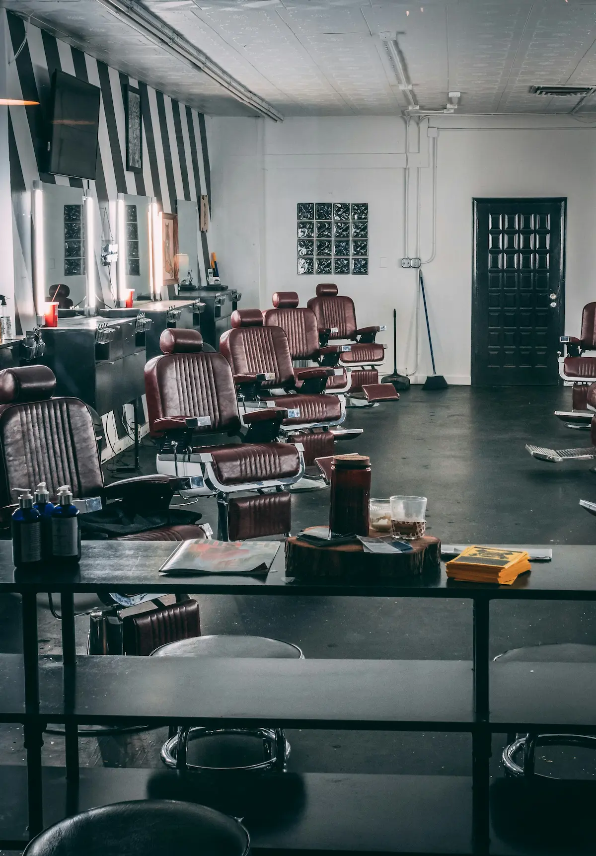 Urban Cutz barbershop interior showing chairs and mirrors